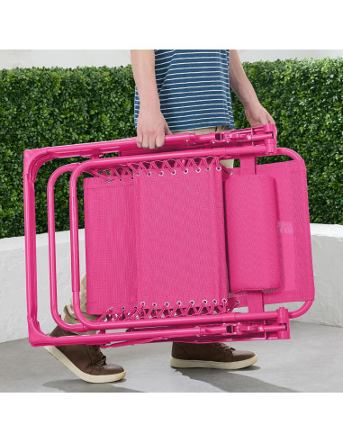 Silla de Patio Plegable Mejor Opción Productos Rosa Brillante