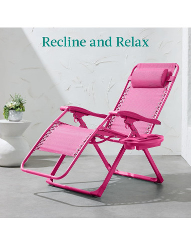 Silla de Patio Plegable Mejor Opción Productos Rosa Brillante