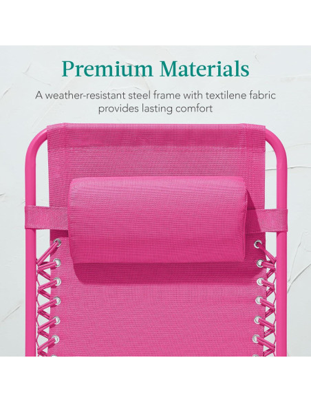 Silla de Patio Plegable Mejor Opción Productos Rosa Brillante