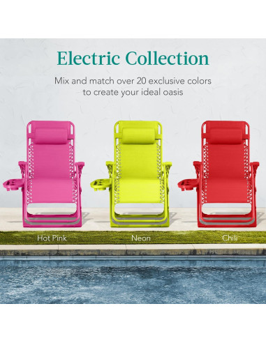 Silla de Patio Plegable Mejor Opción Productos Rosa Brillante
