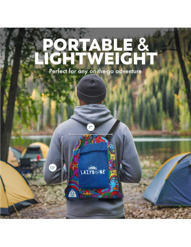 Sofá Inflable Chillbo Flap N Nap - Reposapiés Psicodélico 60s