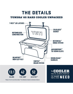 Hielera YETI Tundra 65 - 65 Qt, Aislamiento PermaFrost 2