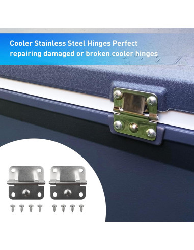 Bisagras de Acero Inoxidable GEAIN para Cooler Coleman - 2 Unidades