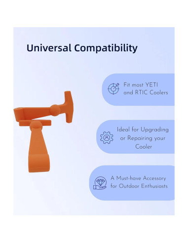 4 Ganchos de Caucho FUREHON para Nevera YETI y RTIC - Alta Resistencia