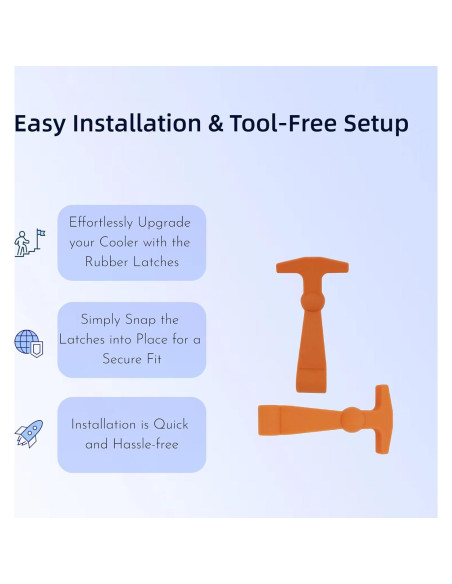 4 Ganchos de Caucho FUREHON para Nevera YETI y RTIC - Alta Resistencia