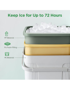 Enfriador de piscina portátil CourtyardAid 10L aislado 72h 2