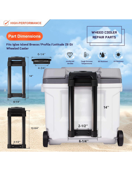 Mango Telescópico LBB-Parts para Enfriadores 28-54 Qt