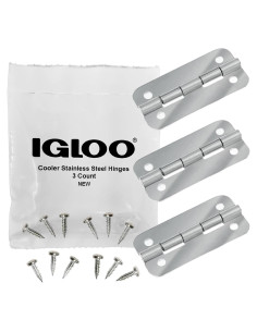 Bisagras de Acero Inoxidable Igloo para Neveras - Juego de 3