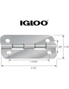 Bisagras de Acero Inoxidable Igloo para Neveras - Juego de 3 2