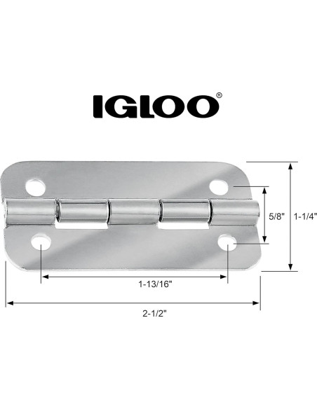 Bisagras de Acero Inoxidable Igloo para Neveras - Juego de 3