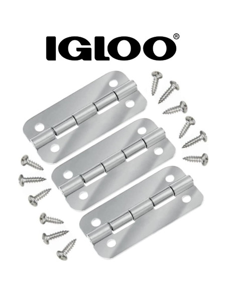 Bisagras de Acero Inoxidable Igloo para Neveras - Juego de 3