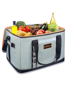 Bolsa Térmica Aislada INSMEER 48L Plegable para Camping y Picnic