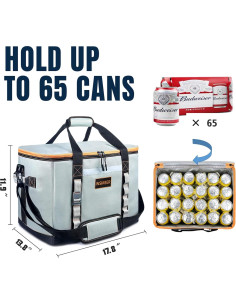 Bolsa Térmica Aislada INSMEER 48L Plegable para Camping y Picnic 2