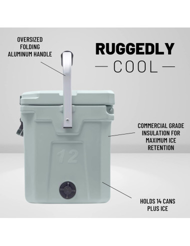 Enfriador Portátil CAMP-ZERO 12L Sage con Portavasos