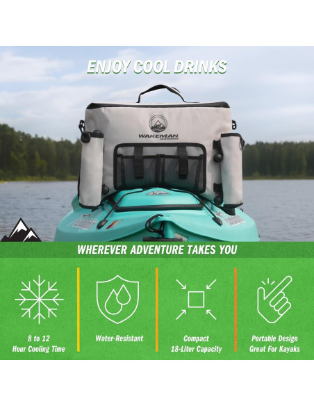Nevera de Kayak Wakeman 18L Aislada Resistente al Agua