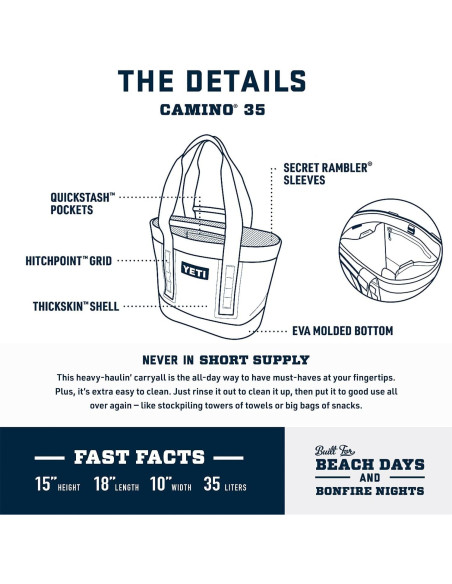 Bolsa YETI Camino 35 Carryall Impermeable Multiusos
