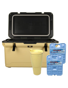 Nevera ENGEL 60 QT Ultra-Ligera con 2 Paquetes de Hielo y Vaso 22 oz