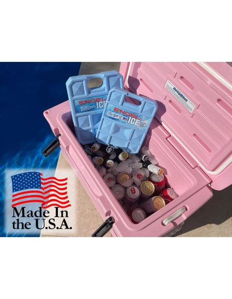 Nevera ENGEL 60 QT Ultra-Ligera con 2 Paquetes de Hielo y Vaso 22 oz