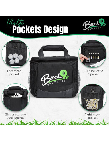 Bolsa de Enfriamiento Aislada BACK9 Products 12 Latas Gris