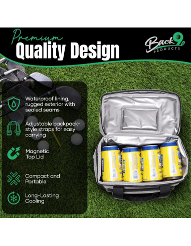 Bolsa de Enfriamiento Aislada BACK9 Products 12 Latas Gris