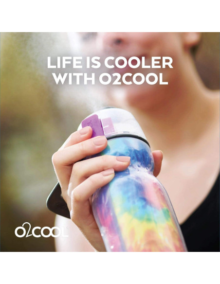 Botella Aislada O2COOL Mist 'N Sip 591 ml Azul Craquelado