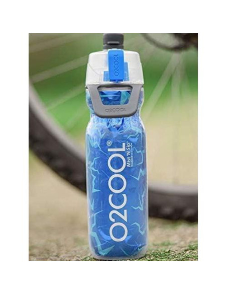 Botella Aislada O2COOL Mist 'N Sip 591 ml Azul Craquelado