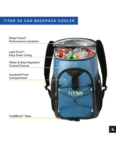 Mochila Enfriadora Titan By Arctic Zone 24L Azul Marino 2