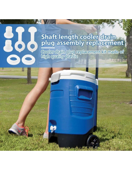 2 Tapones de Drenaje para Enfriadores Coleman y Rubbermaid