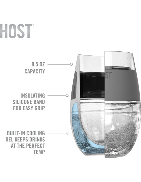 Conjunto de 2 Copas de Vino Aisladas Host Coral 250 ml