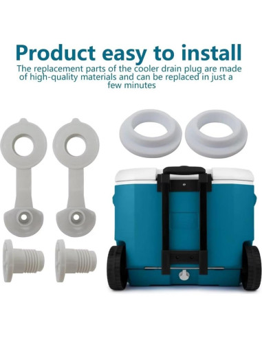 2 Tapones de Drenaje para Enfriadores Coleman y Rubbermaid