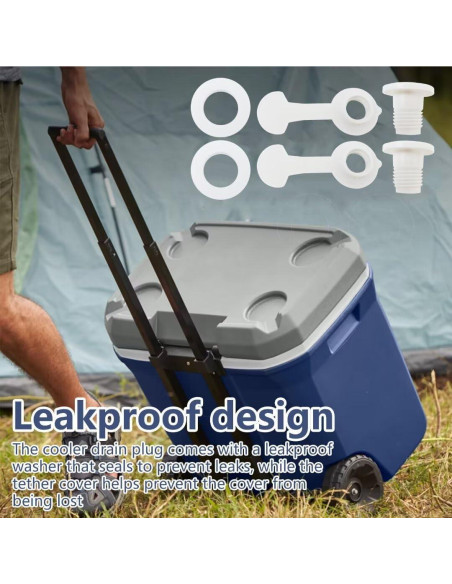 2 Tapones de Drenaje para Enfriadores Coleman y Rubbermaid