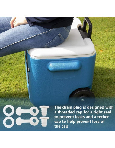 2 Tapones de Drenaje para Enfriadores Coleman y Rubbermaid