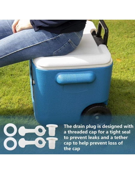 2 Tapones de Drenaje para Enfriadores Coleman y Rubbermaid