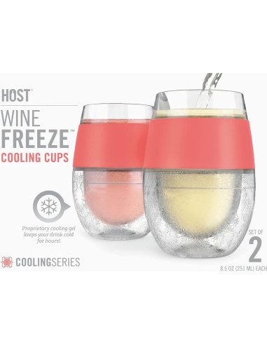 Conjunto de 2 Copas de Vino Aisladas Host Coral 250 ml
