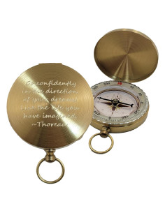 Brújula de bolsillo Stanley London dorada impermeable 5 cm