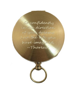 Brújula de bolsillo Stanley London dorada impermeable 5 cm 2