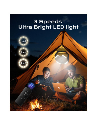 Ventilador Nebulizador Portátil Coolice F038 250ml 12000mAh