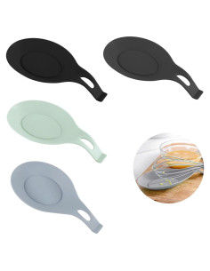 4 Soportes de Silicona para Cucharas EMVANV - Resistente al Calor