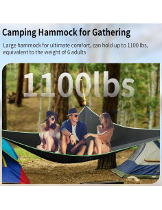Hamaca Triangular de Camping ISTATSO 1100 lbs para 3-6 Personas 2