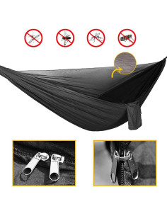 Juego de Hamaca de Camping YCD Portátil con Toldo y Red Mosquito 2