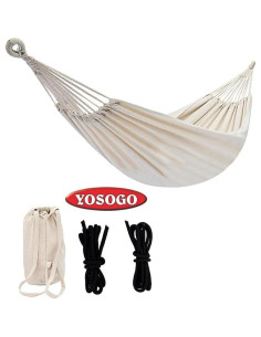 Hamaca Colgante Yosogo Blanca 280 cm, Tela Premium 204 kg 2