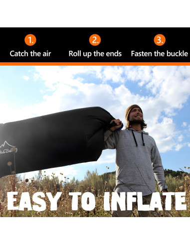 Sofá Inflable AlphaBeing X-Large Negro con Reposacabezas