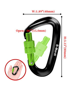 Ganchos de Carabineros B-Mardi 12kN Aluminio Multiusos 2