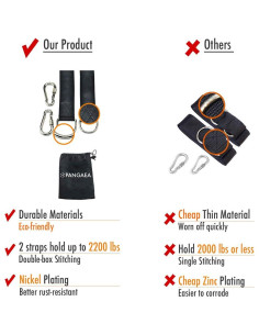 Kit de correas colgantes Pangaea para columpios de árbol 1.52m 2