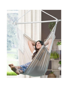 Silla Colgante Hamaca ADVOKAIR Beige 180x120cm 227kg 2