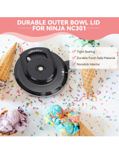 Tapa de tazón exterior Ninja Creami NC301 - Repuesto negro 2