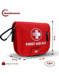 Kit de Primeros Auxilios Compacto Benelinemed 137 Piezas Rojo 2