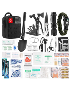 Kit de Supervivencia 320 PCS Dlmd con Primeros Auxilios y Bolsa Molle