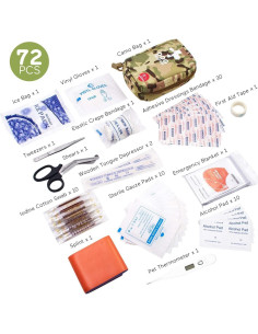 Kit de Primeros Auxilios para Perros Lanpowkin 72 Piezas 2