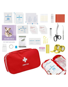 Kit de Primeros Auxilios para Mascotas SQUARECIRCLE - Viaje y Emergencias